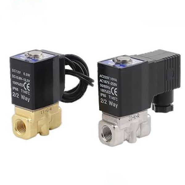 2S serieko 2/2 bide fluidoen balbula solenoidea (eragin zuzena + pilotu bidezkoa)
